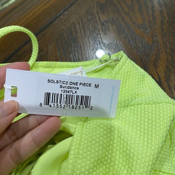 FRANKIES BIKINIS Solstice Cut-Out One Piece Swim - Sundance NWT yellow Neon - Picture 4 of 10